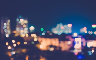 blurry Tokyo city lights