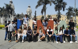 Group of students pose for a photo during a study tour in Chile Peru 2024